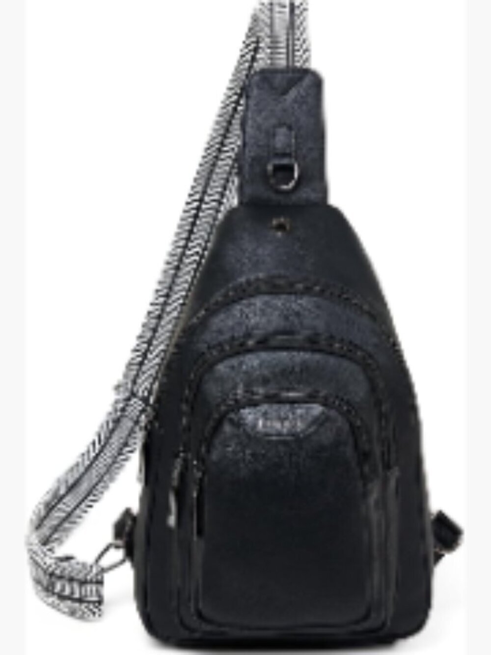 Vegan Faux Leather Anti Theft Crossbody Sling Bag with Adjustable Strap